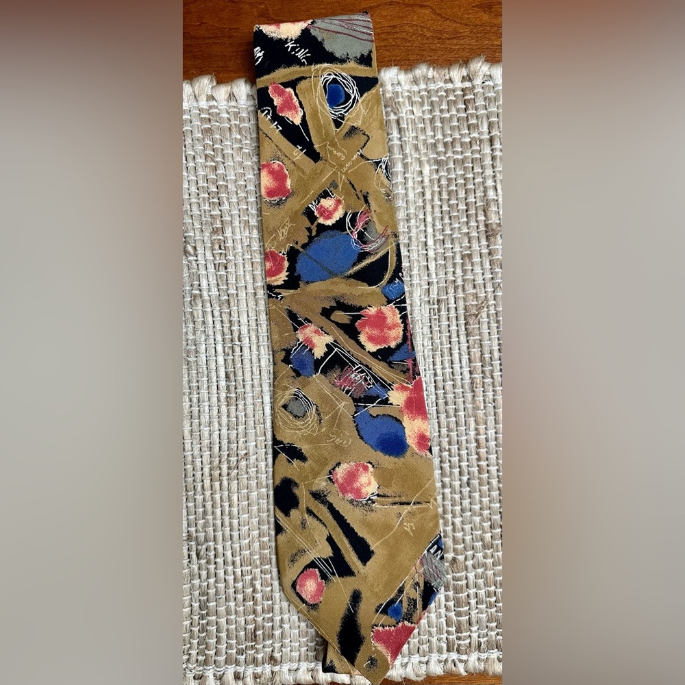 EUC Christian Dior -KING abstract print-Silk Tie
